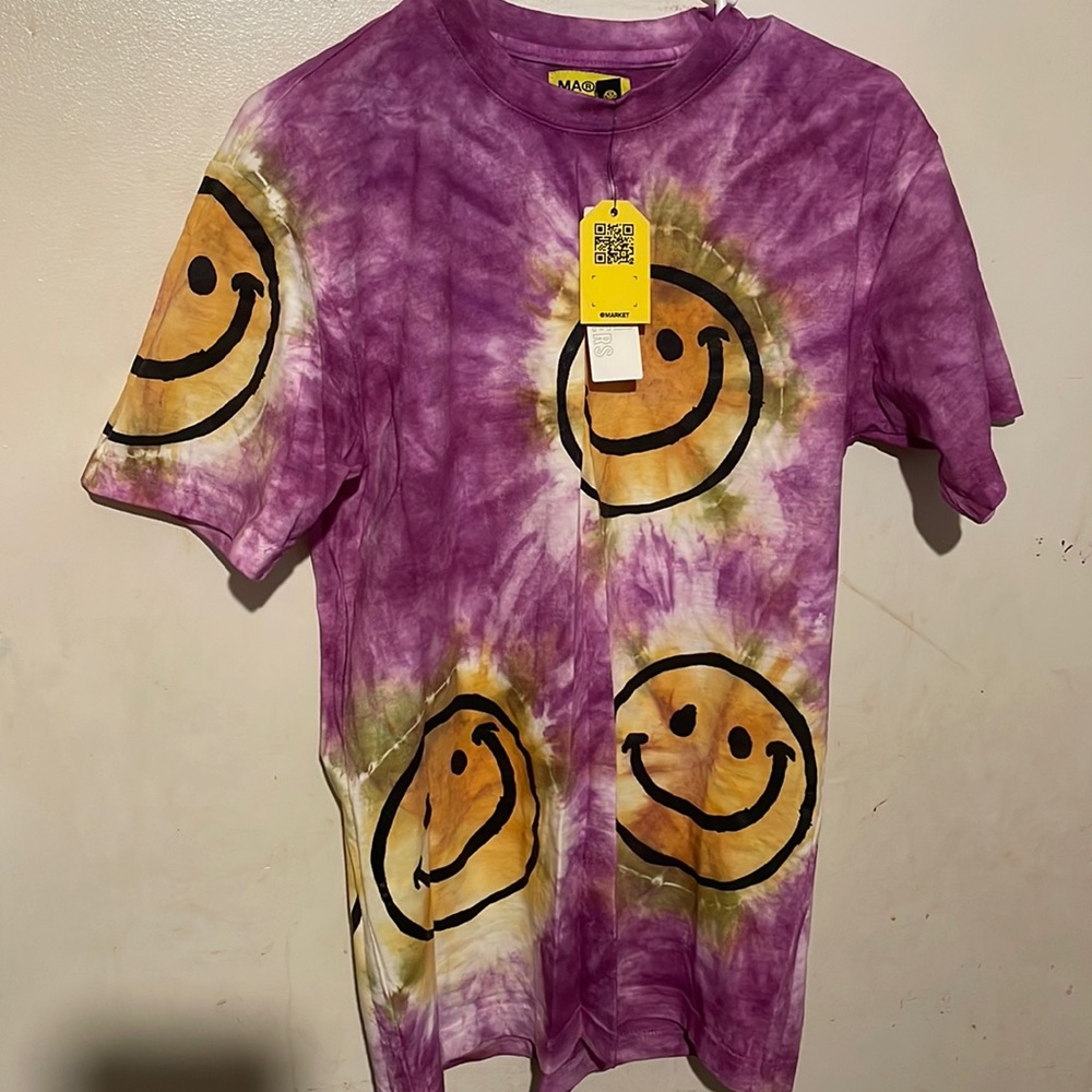 Market x Smiley short sleeve tee shirt. Tie dye. Size small